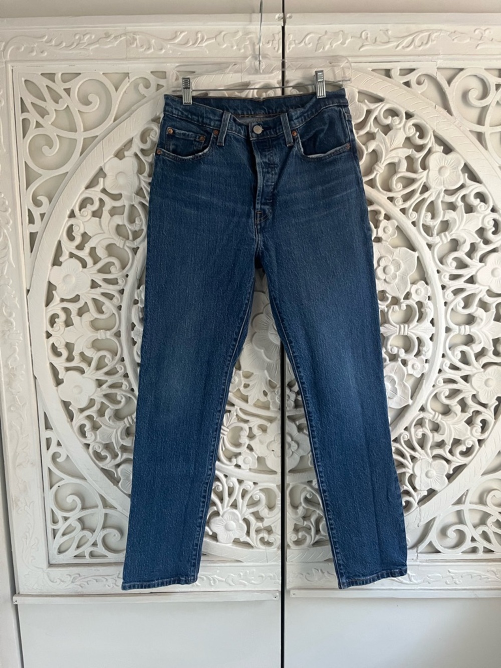 Levi’s 501 Original Straight Leg Jeans W28 L30 Button Fly Classic Blue Denim
